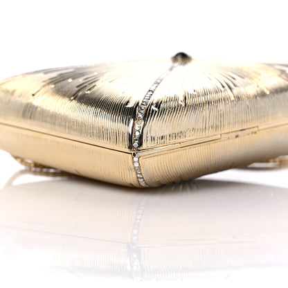 Judith Leiber Swarovski Crystal Minaudiere Clutch Gold 7 of 10