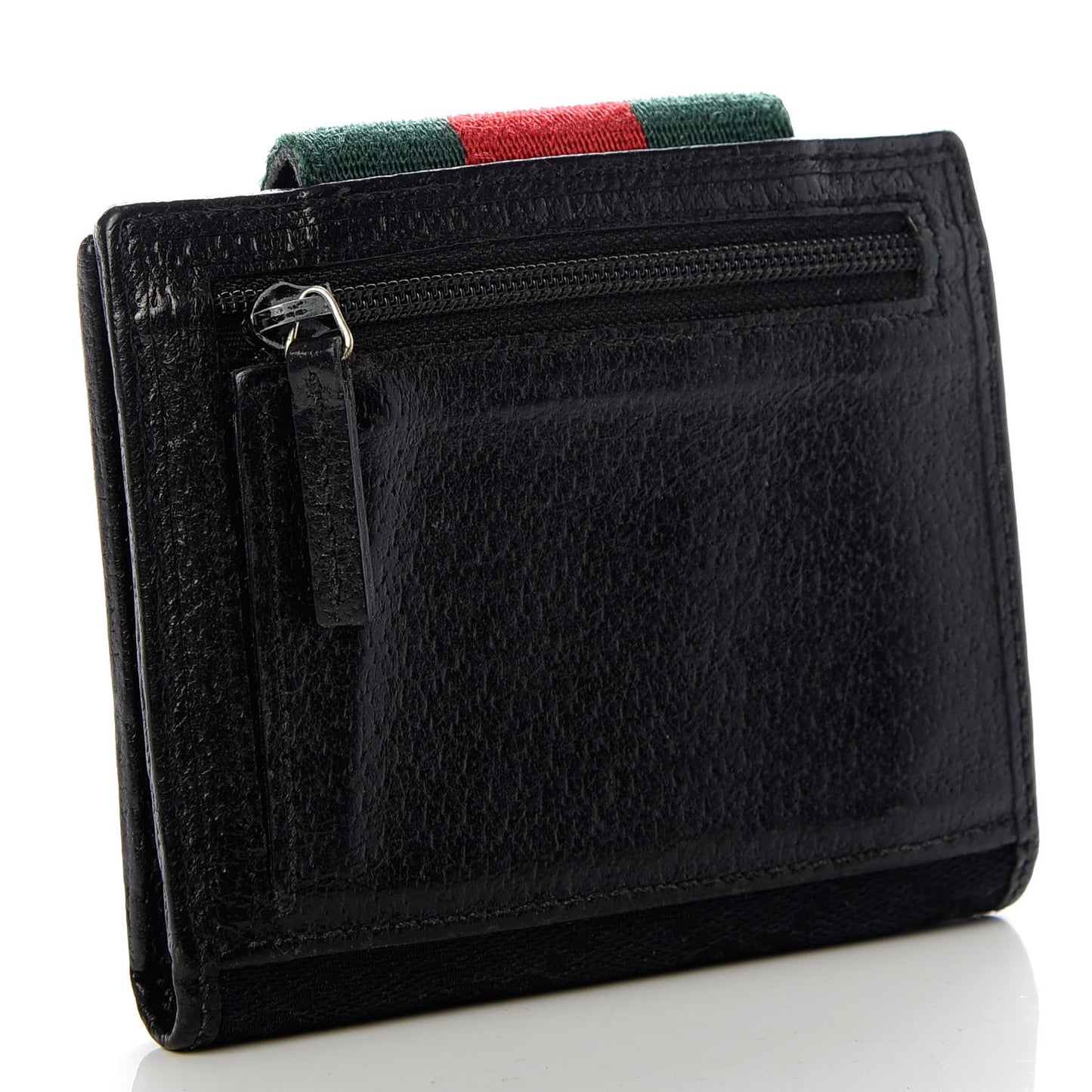 Monogram Web French Flap Wallet Black