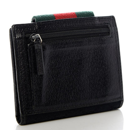 Gucci Monogram Web French Flap Wallet Black 3 of 7