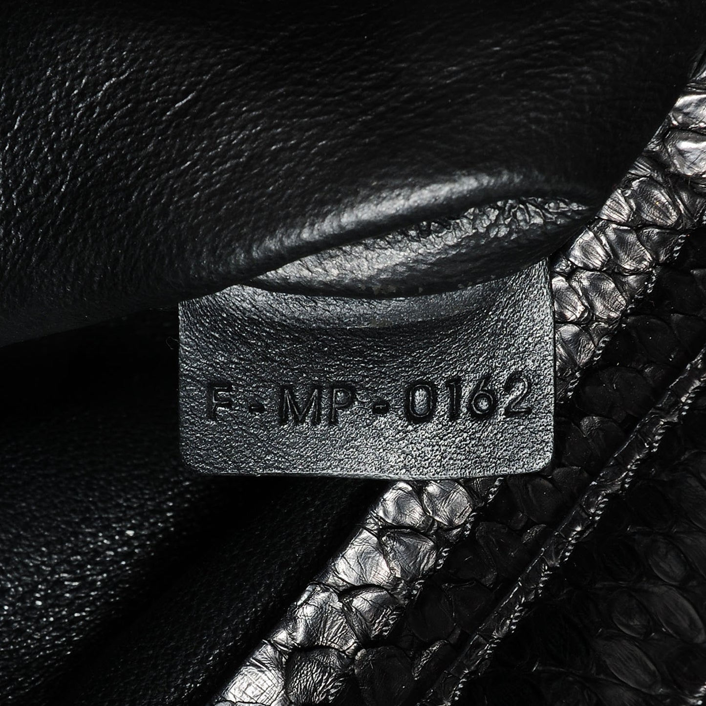 Python and Suede Small Trapeze Black