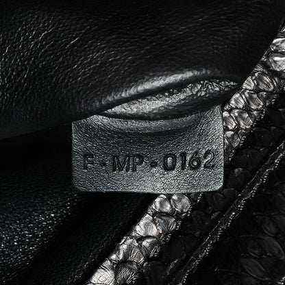 Celine Python and Suede Small Trapeze Black 5 of 8