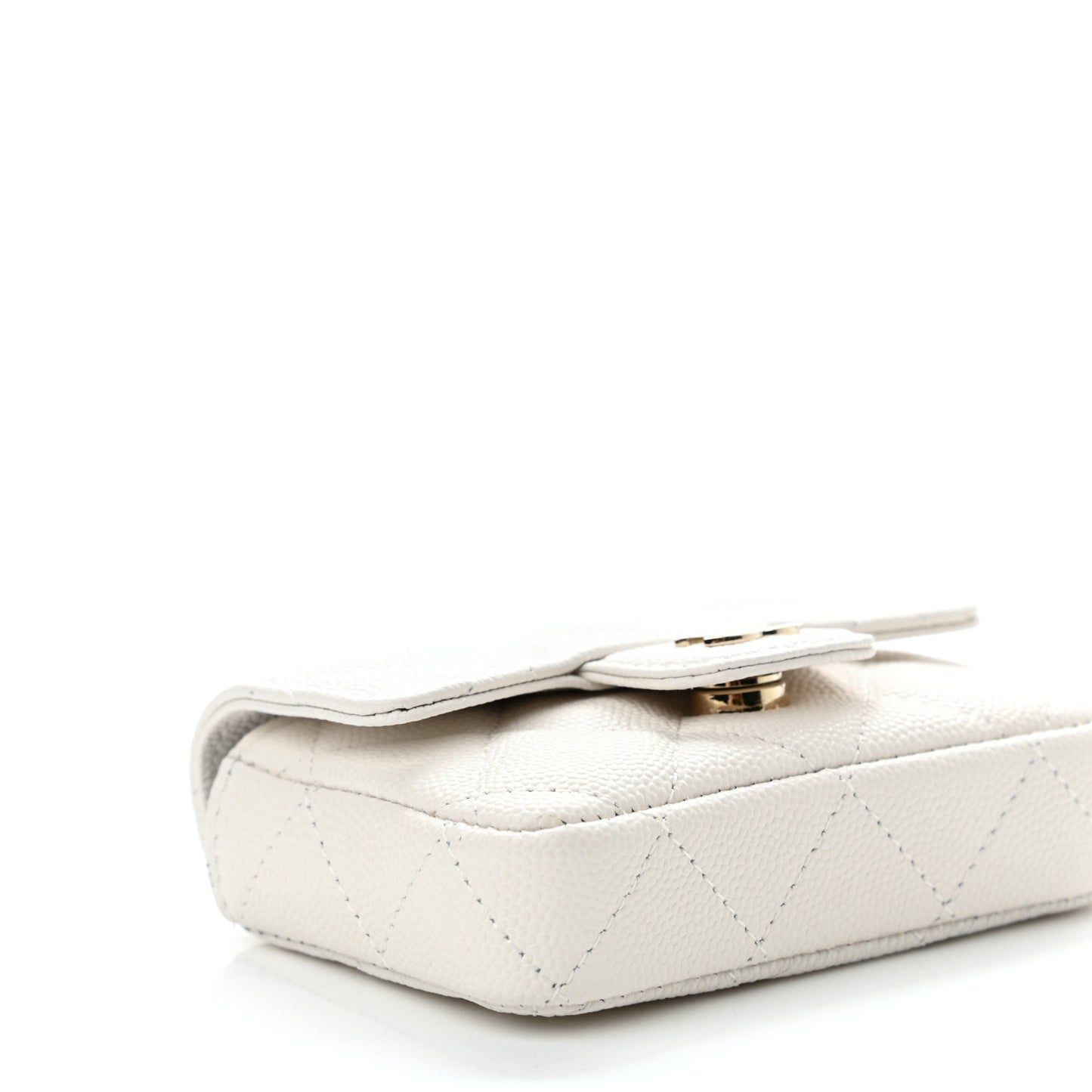 Caviar Quilted Belt Bag White