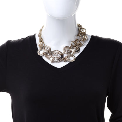Chanel Pearl Chain Link CC Necklace Gold 2 of 6