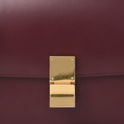 Celine Box Calfskin Medium Classic Box Flap Bag Burgundy 10 of 12