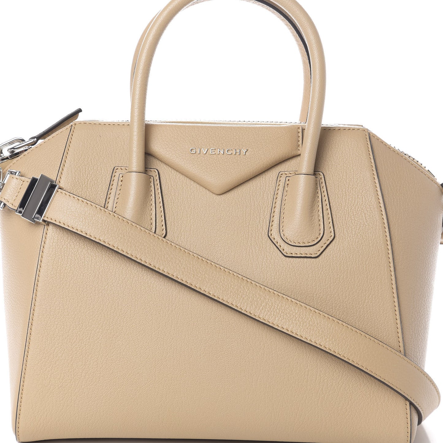 Sugar Goatskin Small Antigona Light Beige