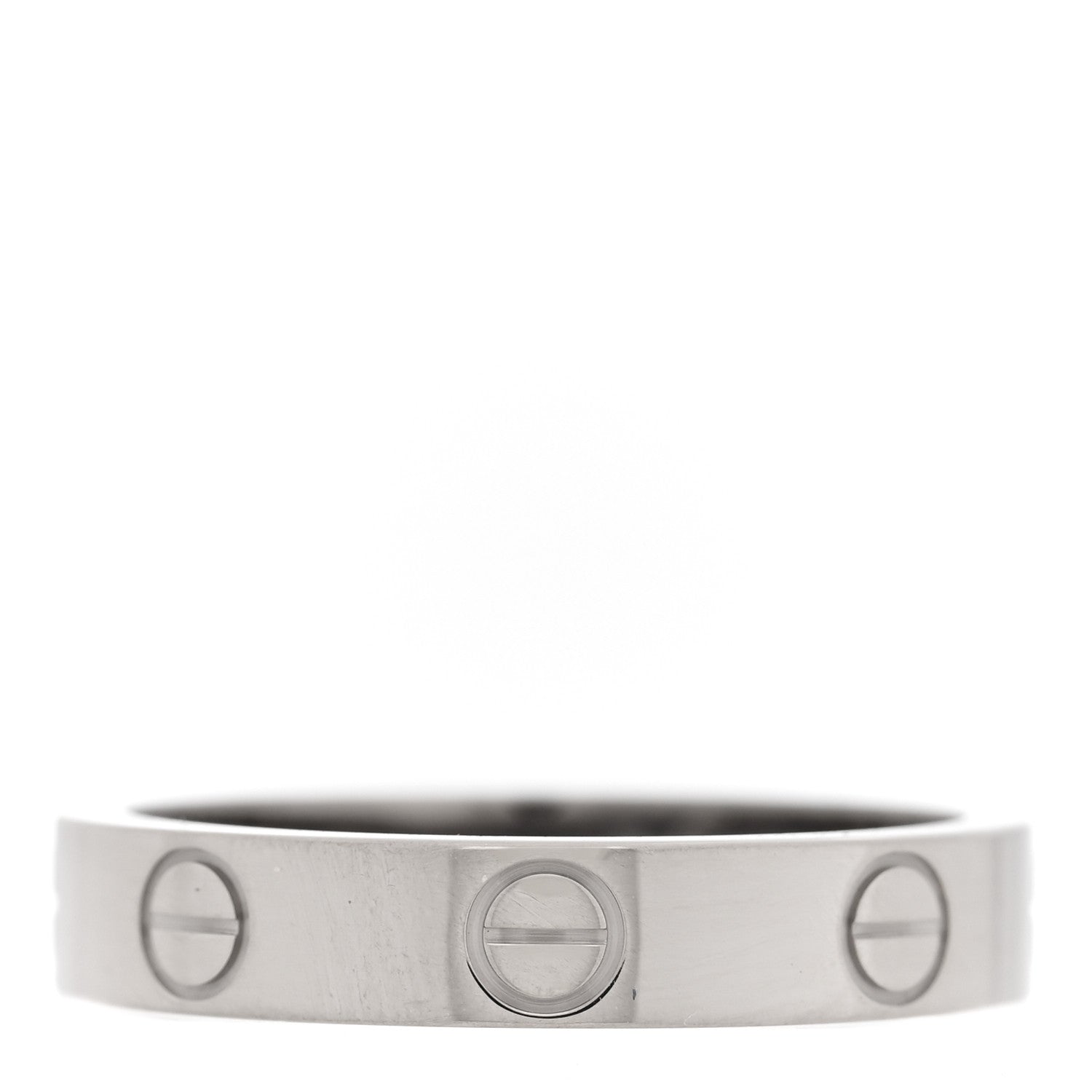 Cartier 18K White Gold 3.5mm LOVE Wedding Band Ring 50 5.25 3 of 5
