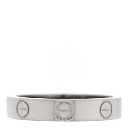 Cartier 18K White Gold 3.5mm LOVE Wedding Band Ring 50 5.25 3 of 5