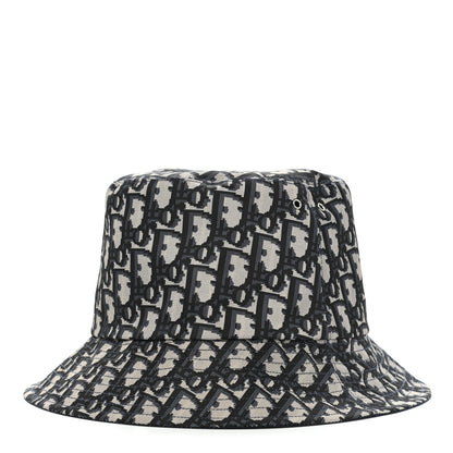 Christian Dior Oblique Reversible Teddy-D Brim Bucket Hat 58 Blue 1 of 15