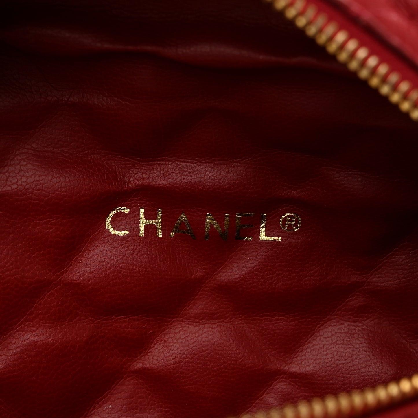 Lambskin Quilted CC Medallion Waist Belt Bag Red