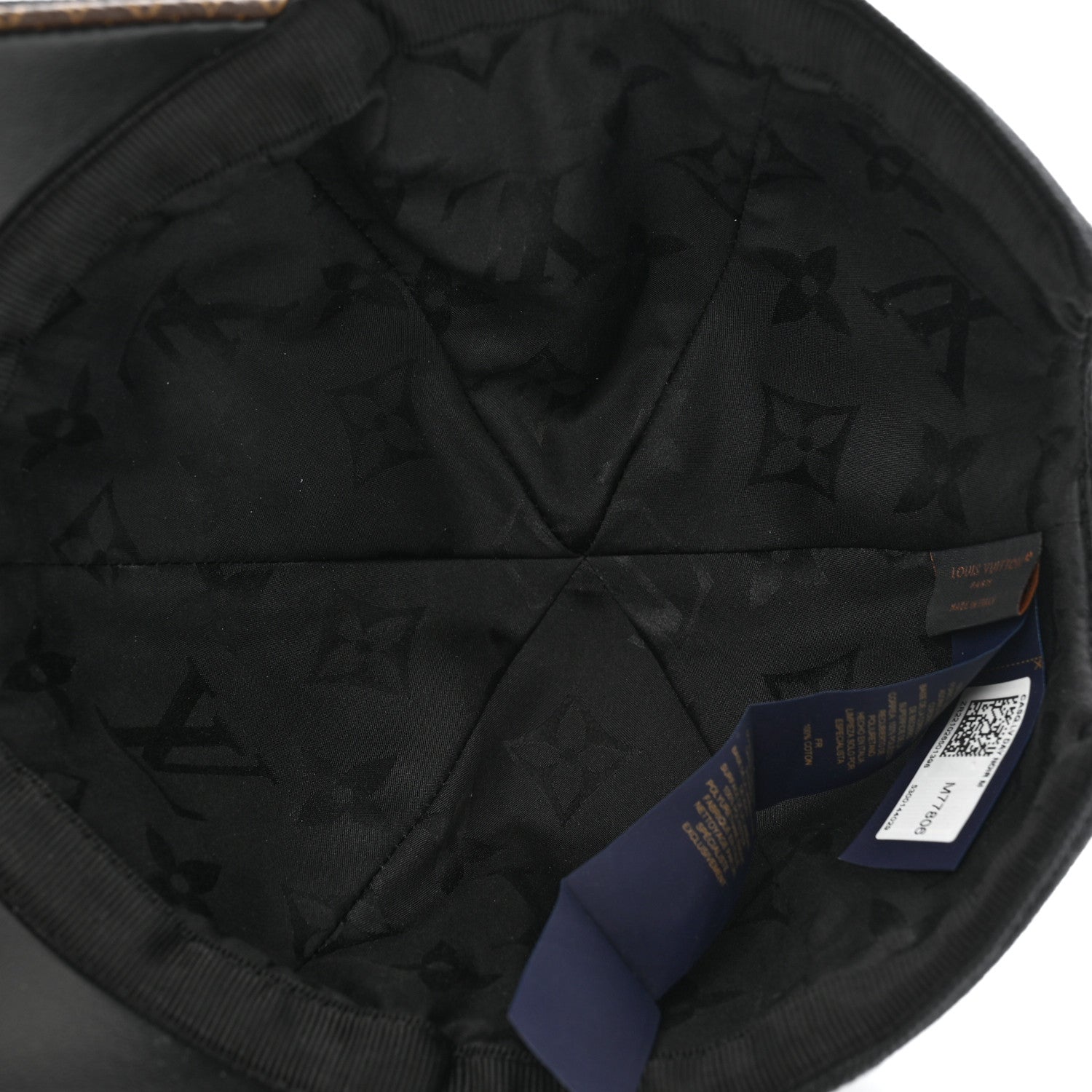 Louis Vuitton Monogram Cotton Jacquard Embroidered LV Day Cap  Black 7 of 10
