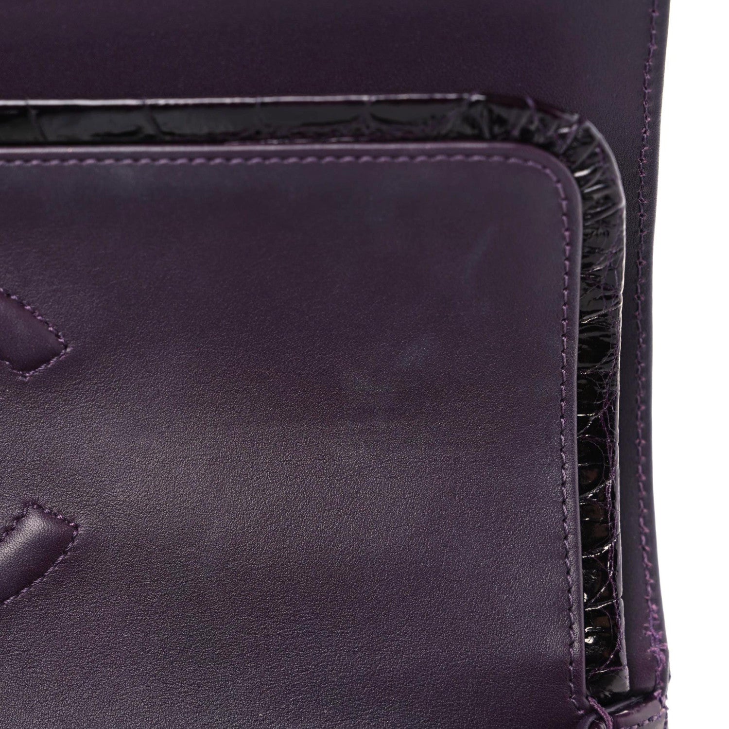 Chanel Alligator Medium Double Flap Purple 11 of 13