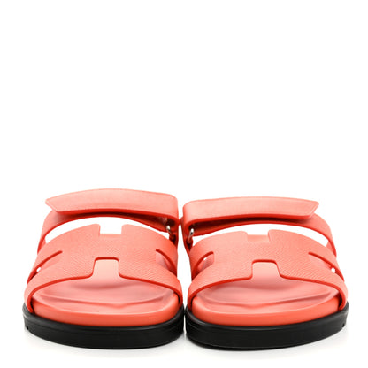 Hermes Epsom Womens Chypre Sandals 36.5 Rose Sorbet 2 of 8