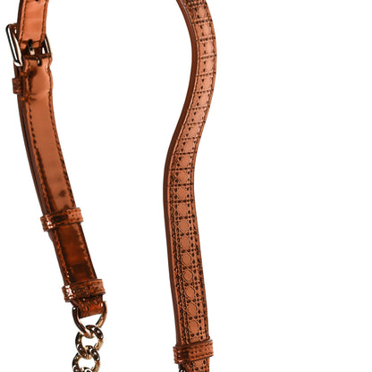 Christian Dior Metallic Patent Micro-Cannage Medium Diorama Flap Bag Orange 12 of 12