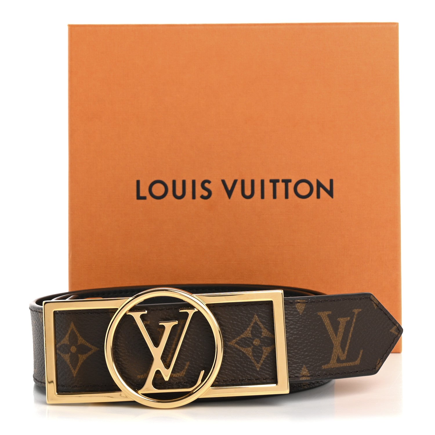 Louis Vuitton Monogram 25mm Dauphine Reversible Belt 80 32 Black 9 of 9