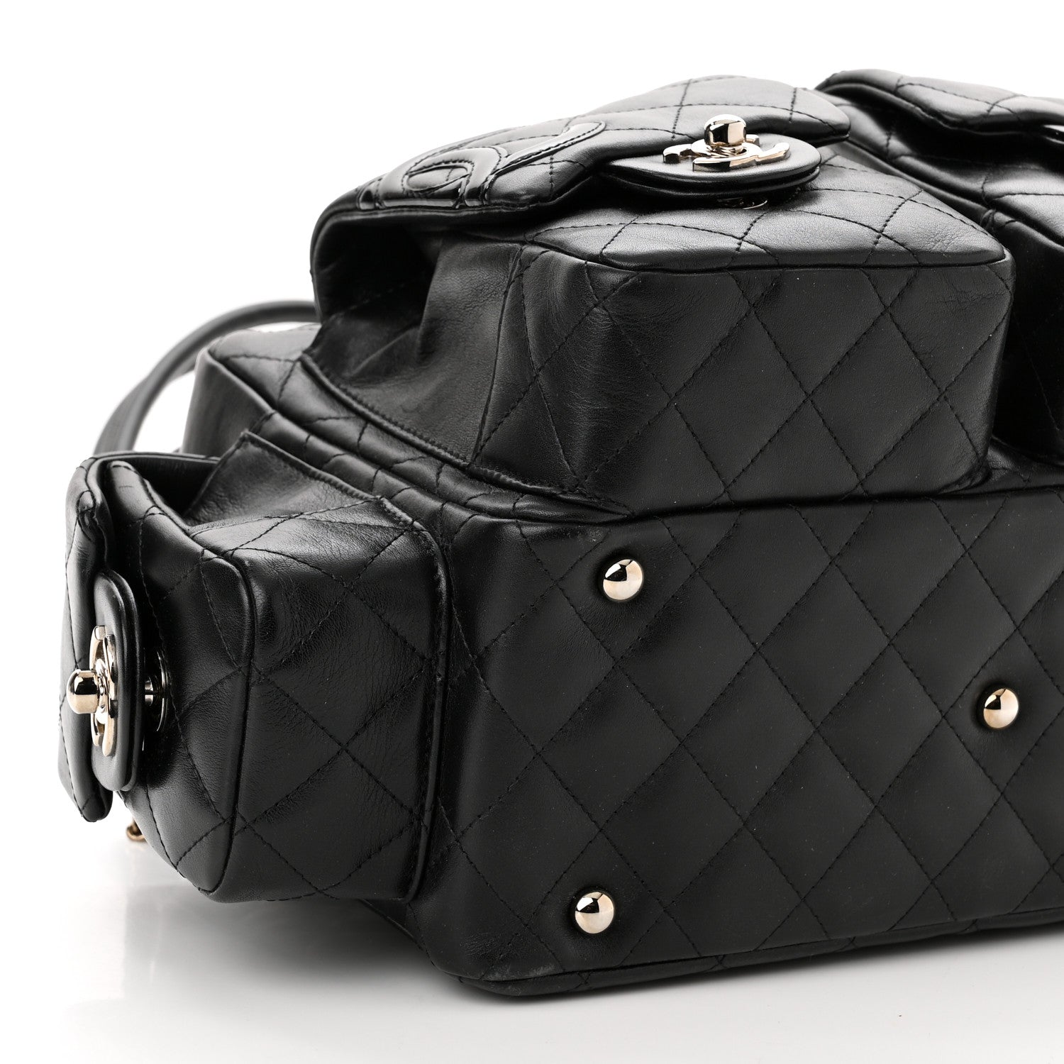 Chanel Calfskin Quilted Large Cambon Multipocket Reporter Black 9 of 12