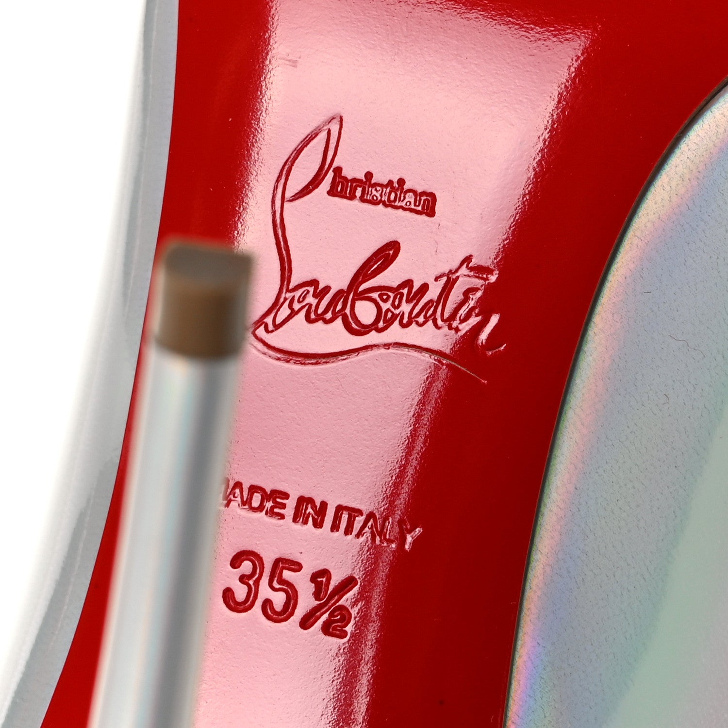 Christian Louboutin Metallic Patent Psychic Hot Chick 100 Pumps 35.5 White 6 of 8