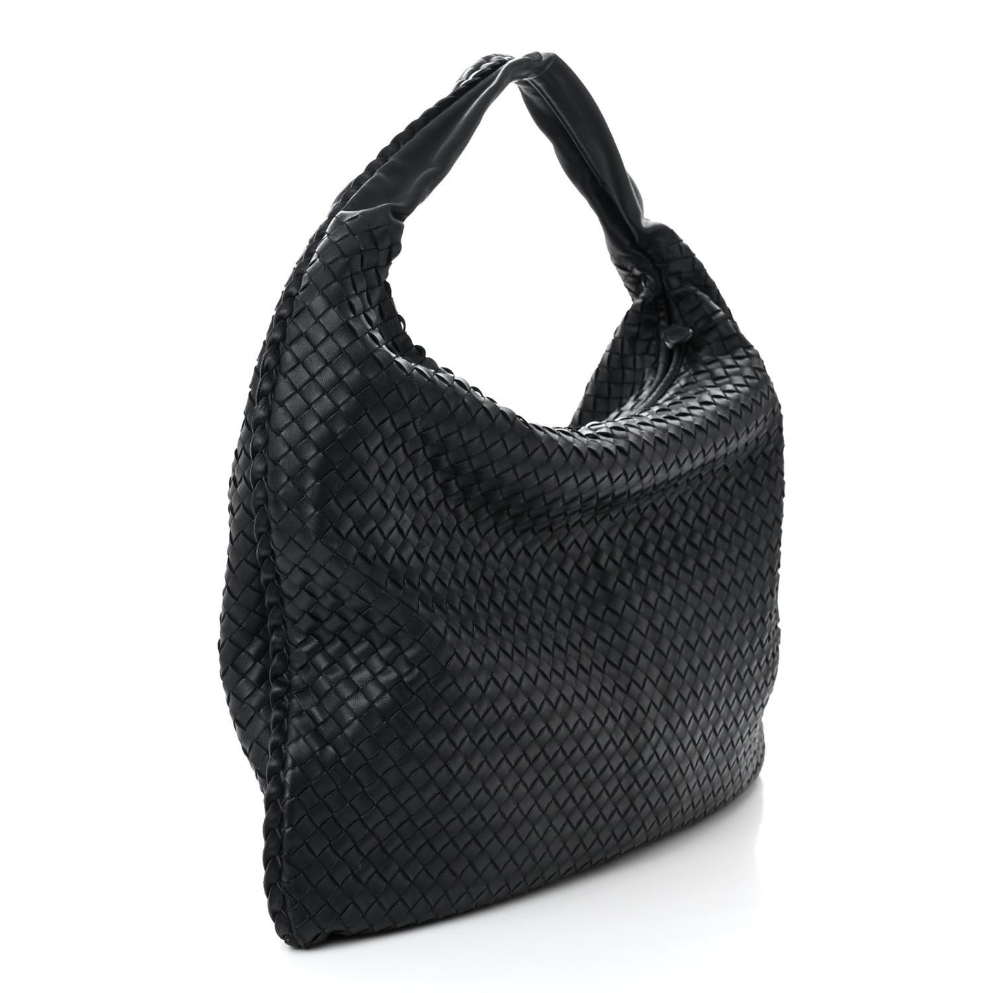 Nappa Intrecciato Maxi Veneta Hobo Black