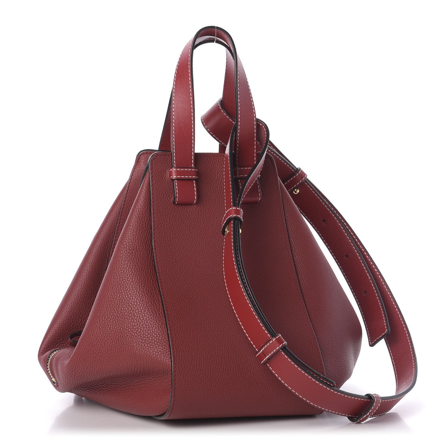 Calfskin Small Hammock Shoulder Bag Dark Red