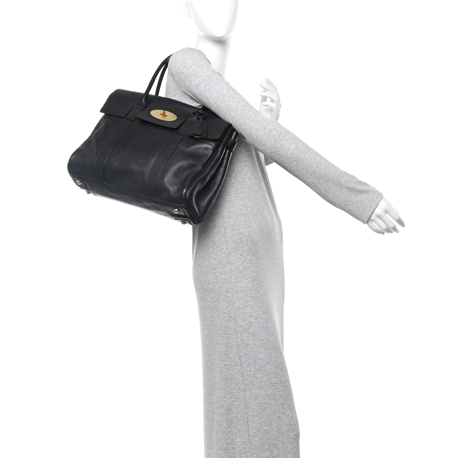 Mulberry Natural Leather Bayswater Black 3 of 25