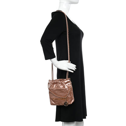 Chanel Metallic Calfskin Quilted Mini Chanel 22 Copper 2 of 11