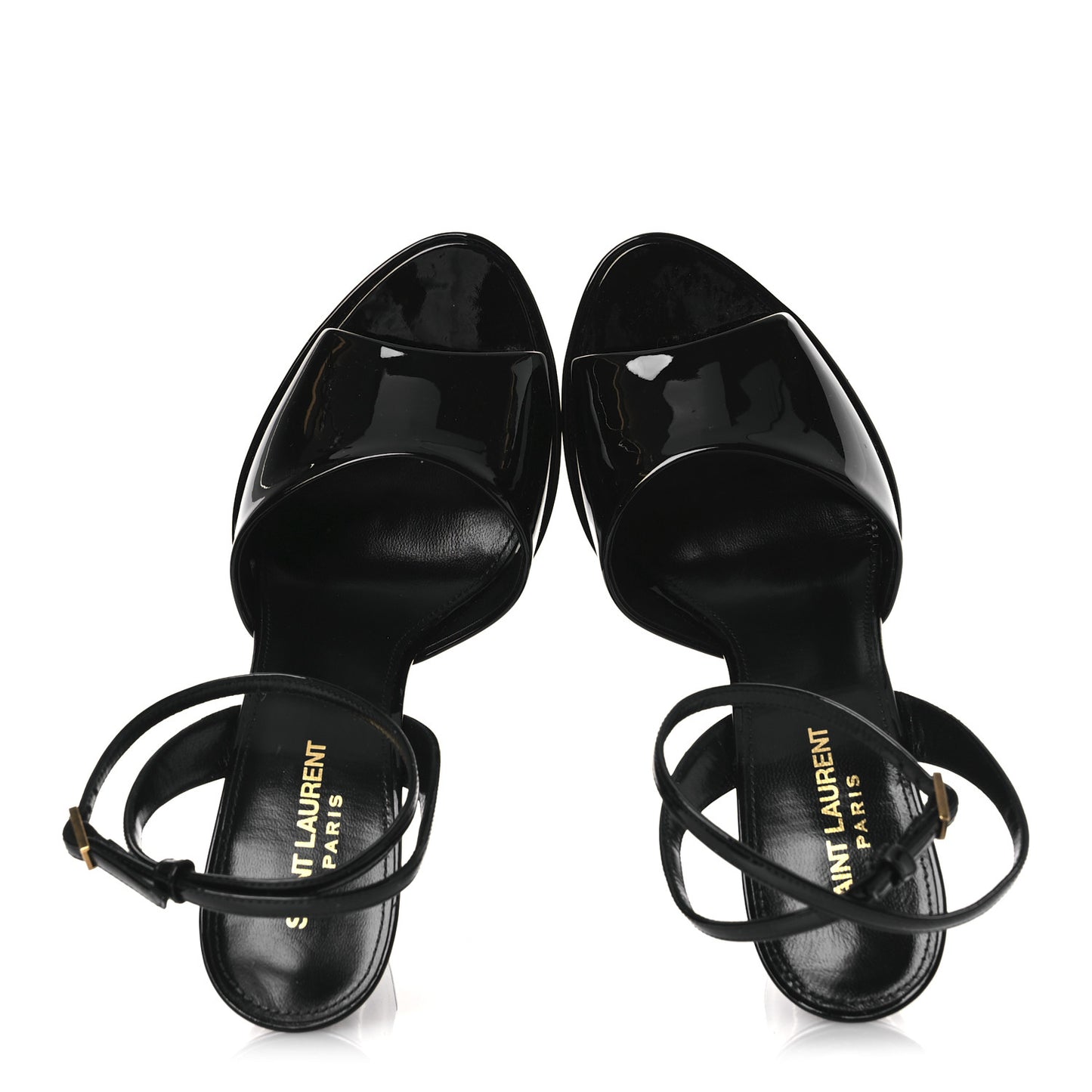 Patent Jodie 95 Platform Sandals 39.5 Black