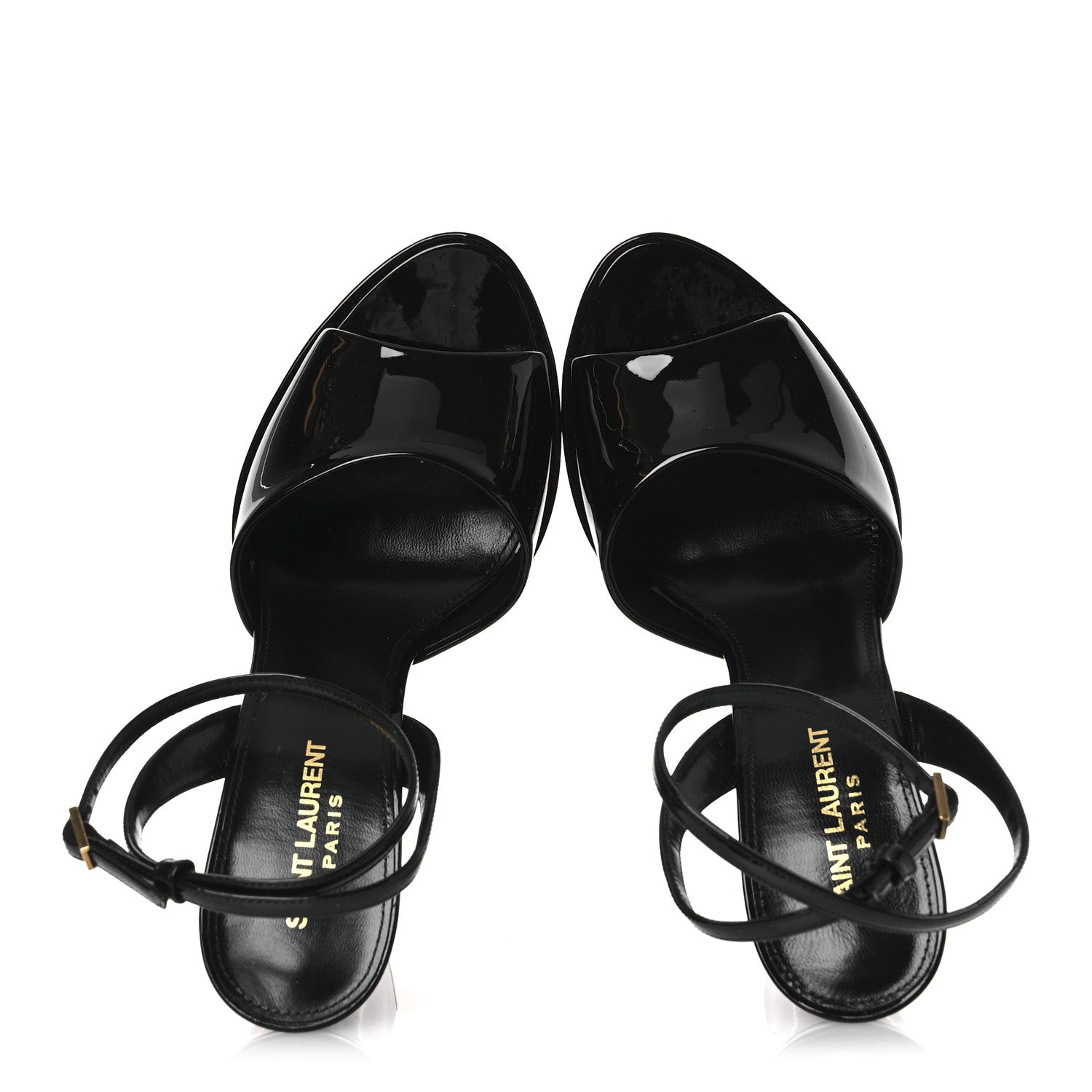 Saint Laurent Patent Jodie 95 Platform Sandals 39.5 Black 2 of 10