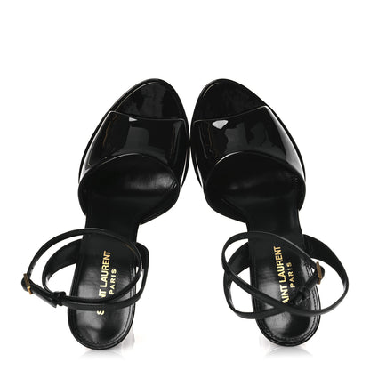 Saint Laurent Patent Jodie 95 Platform Sandals 39.5 Black 2 of 10
