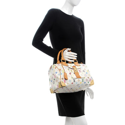 Louis Vuitton Monogram Multicolor Speedy 30 White 2 of 15