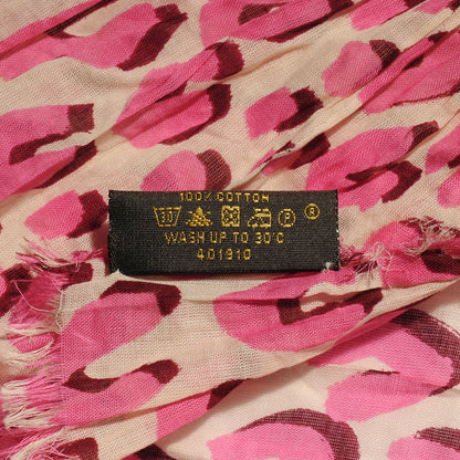 Louis Vuitton Cotton Leopard Pareo Blanc Corail 7 of 7