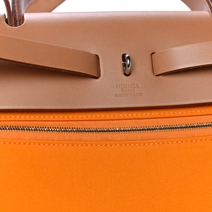 Hermes Vache Hunter Toile Herbag Zip 31 PM Jaune D'or 6 of 16