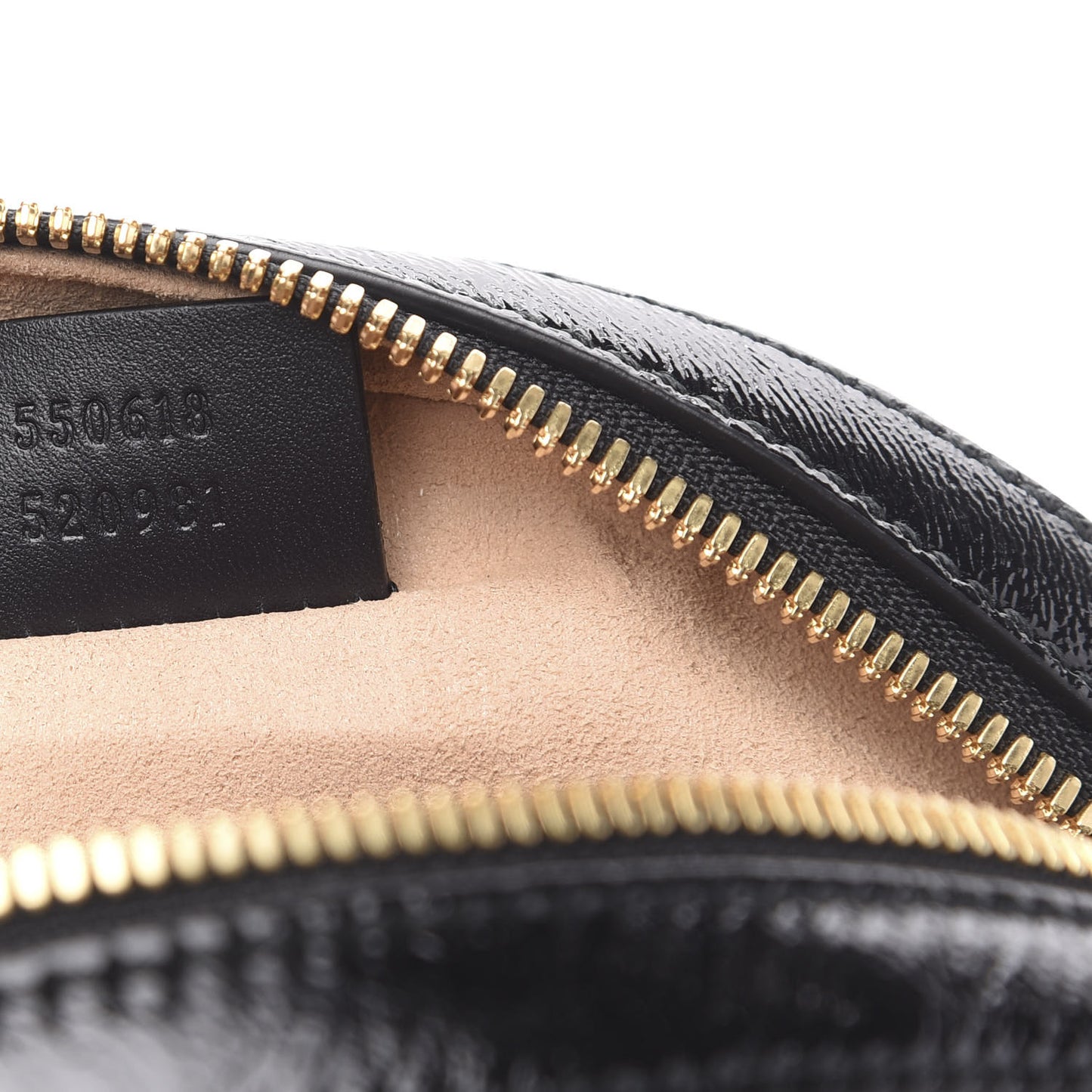 Suede Patent Web Mini Ophidia Round Shoulder Bag Black