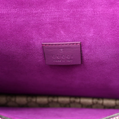Gucci GG Supreme Monogram Bird Embroidered Medium Dionysus Shoulder Bag Purple 5 of 9