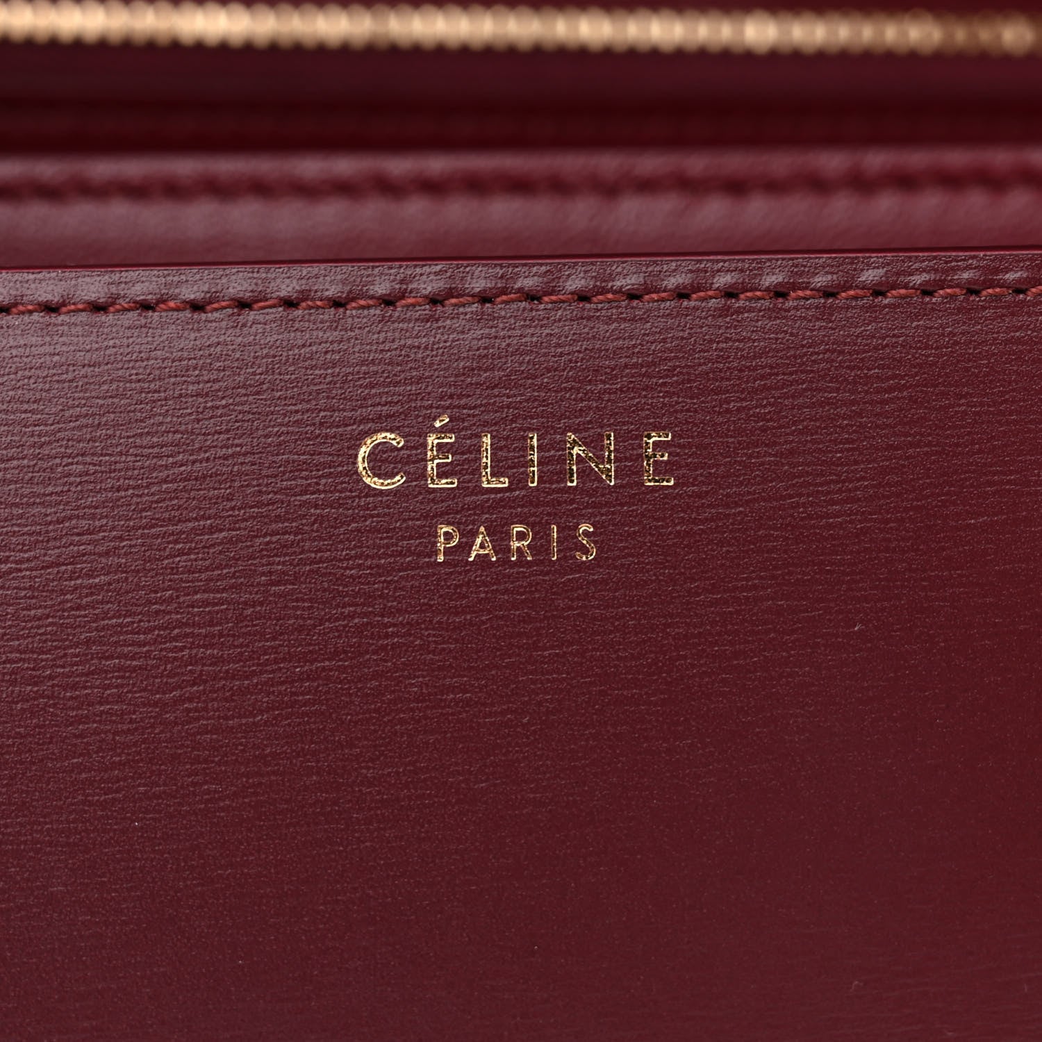 Celine Box Calfskin Medium Classic Box Flap Bag Burgundy 6 of 15