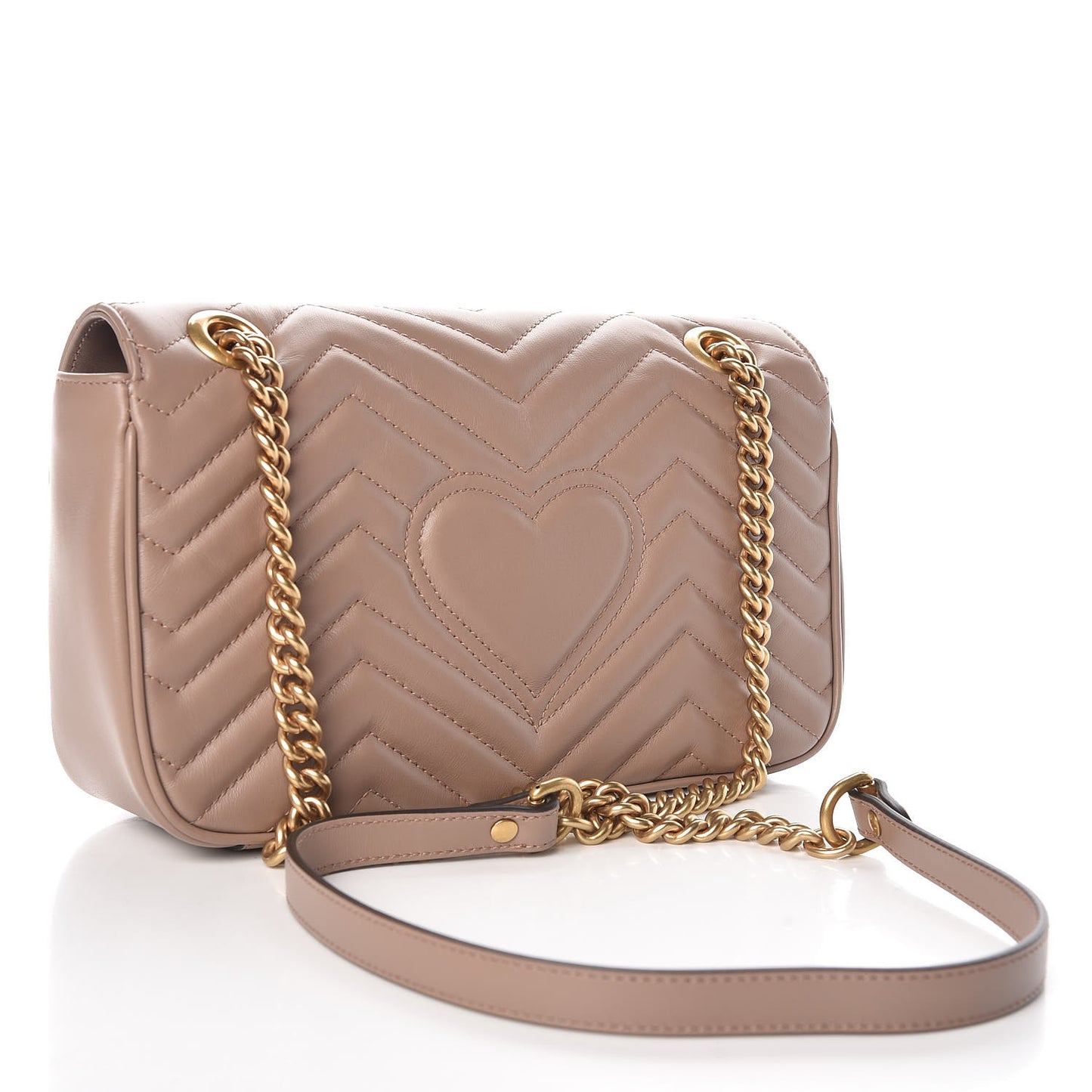 Calfskin Matelasse Small GG Marmont Shoulder Bag Porcelain Rose