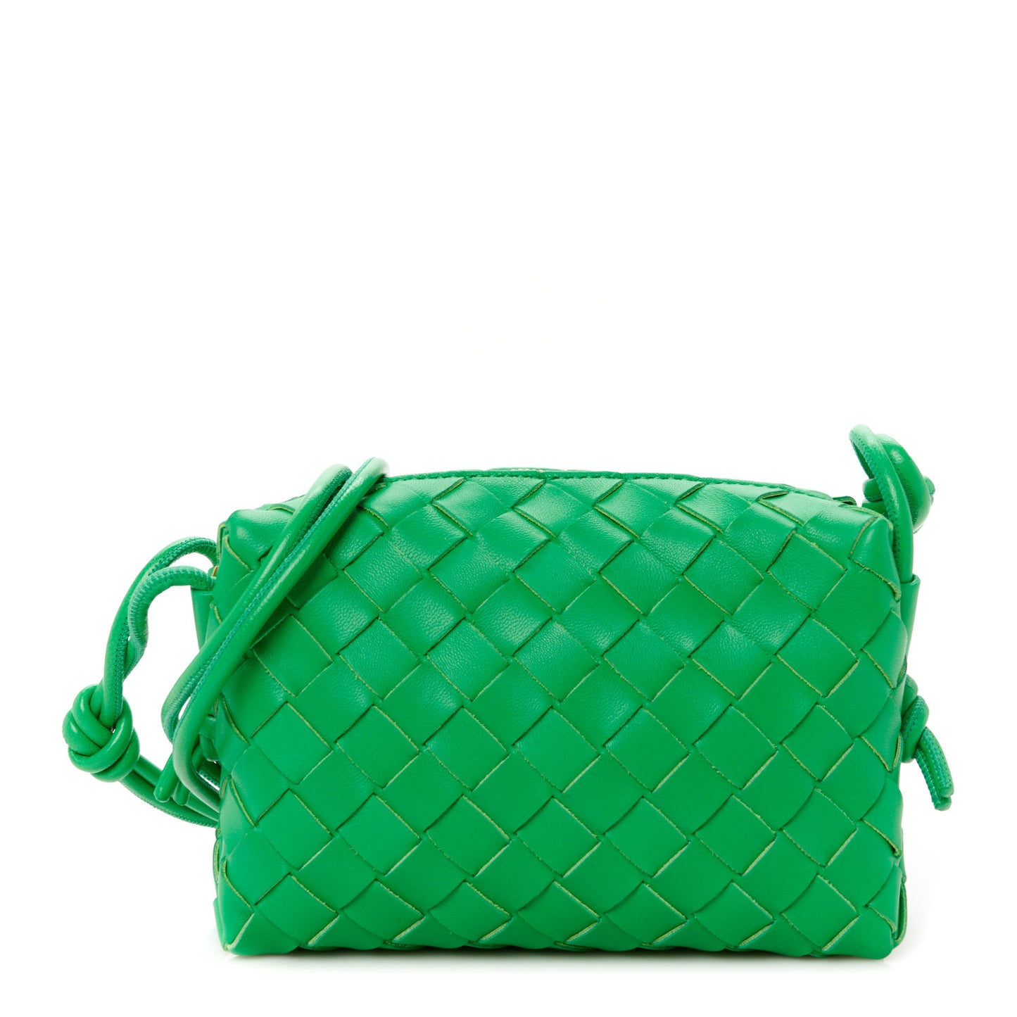 Nappa Intrecciato Mini Loop Camera Bag Parakeet