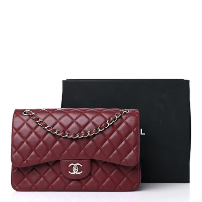 Chanel Lambskin Quilted Jumbo Double Flap Burgundy 16 of 16