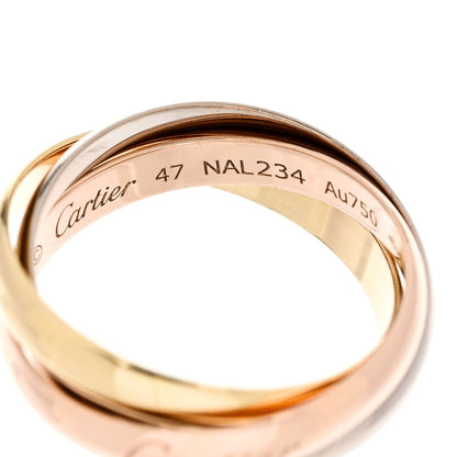 Cartier 18K Pink Yellow White Gold Classic Trinity Ring 47 4 4 of 5