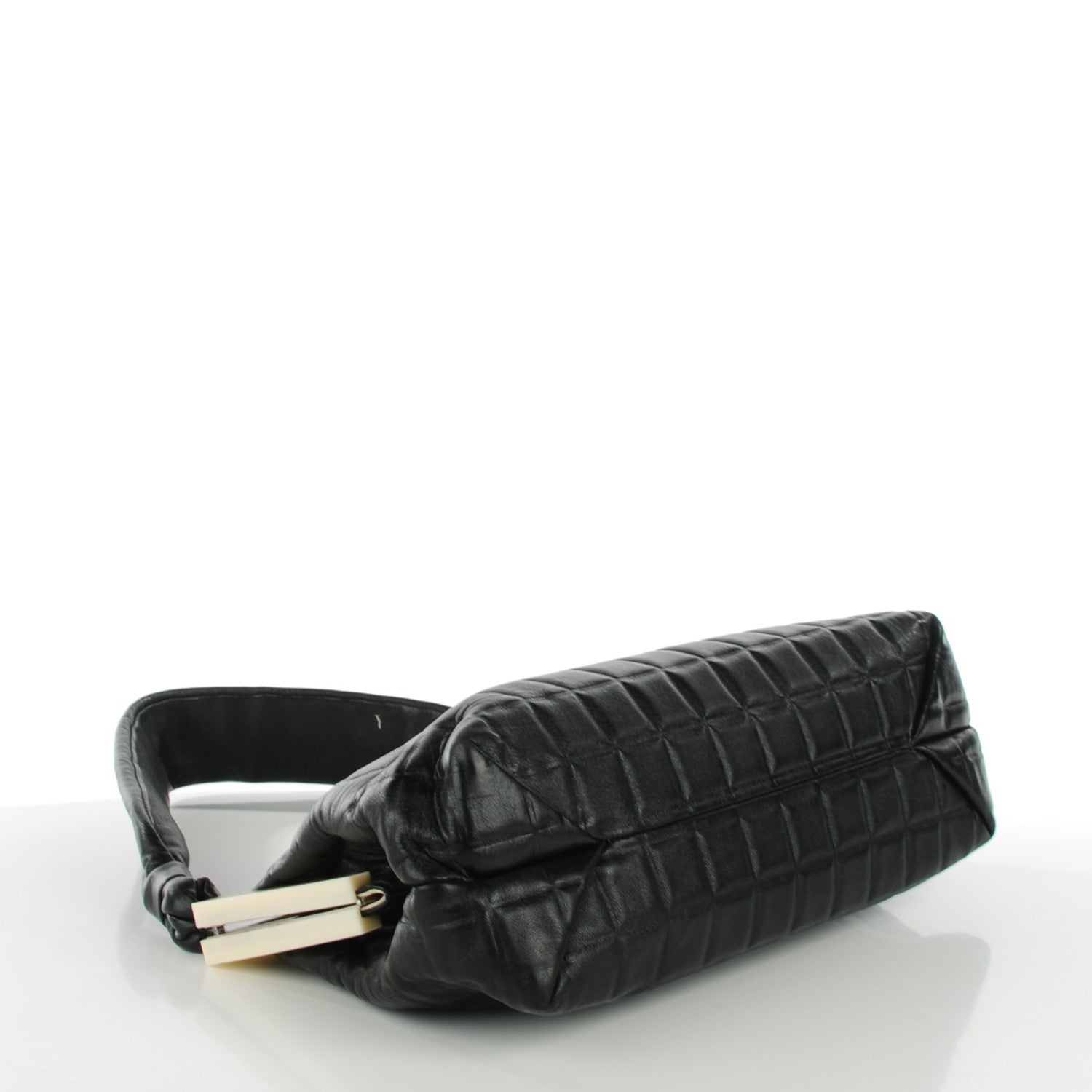 Chanel Lambskin Chocolate Bar Quilted Frame Shoulder Bag Black 4 of 9