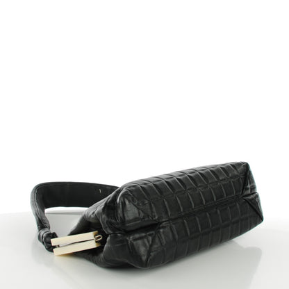 Chanel Lambskin Chocolate Bar Quilted Frame Shoulder Bag Black 4 of 9