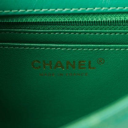 Chanel Aged Calfskin Quilted 2.55 Reissue Mini Flap Green 6 of 10
