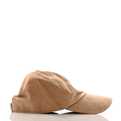 Chanel Suede Goatskin CC Cap Hat Beige 5 of 10