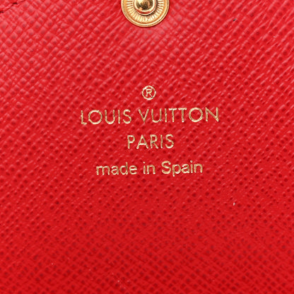 Louis Vuitton Damier Ebene Josephine Wallet Red 6 of 8