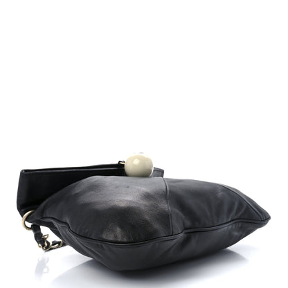 Chanel Lambskin Coco Ball Fold Over Bag Black 4 of 11