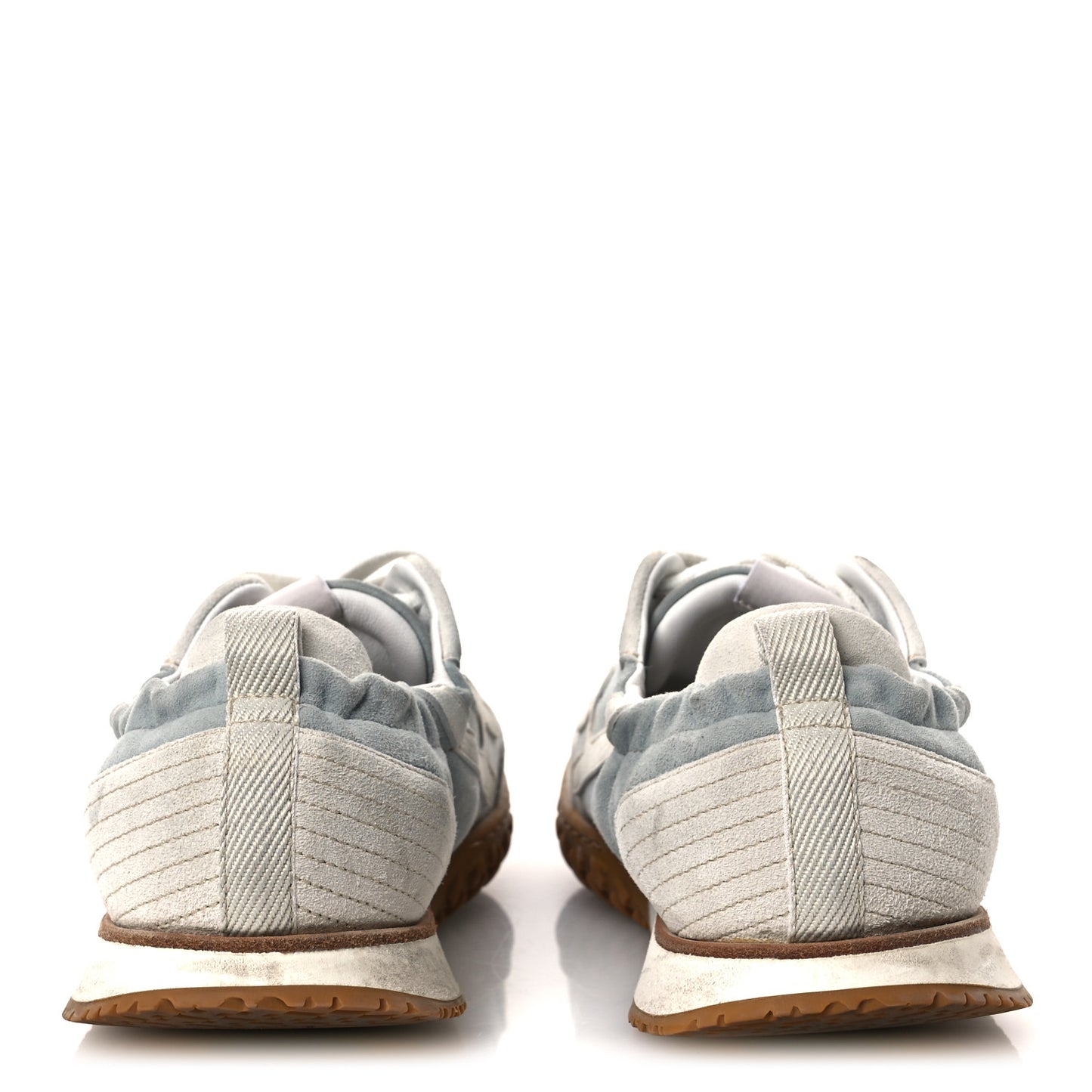 Suede Goatskin Jet Sneakers 38 Gris Nuage White