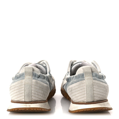 Hermes Suede Goatskin Jet Sneakers 38 Gris Nuage White 6 of 18
