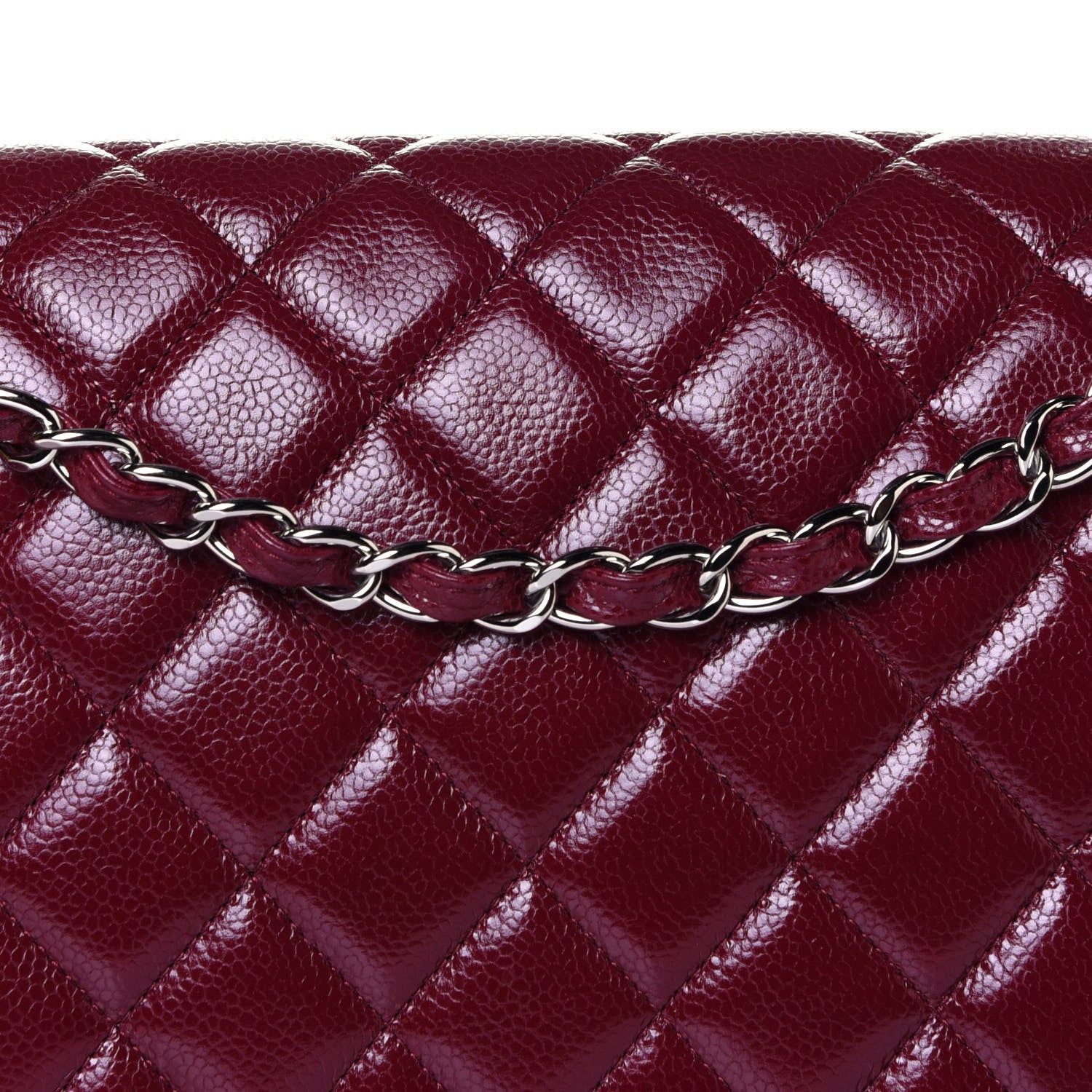 Chanel Caviar Quilted Maxi Single Flap Dark Red 8 of 15