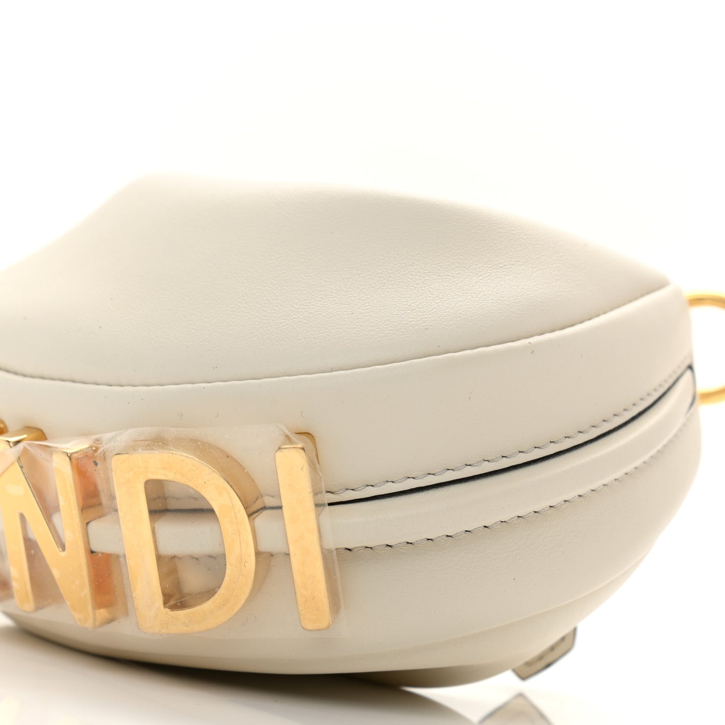 Vitello Grace Matte Nano Fendigraphy Hobo Charm White Ice