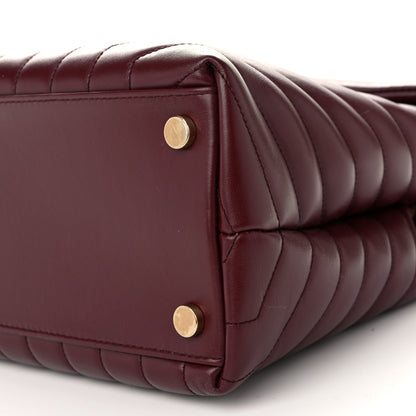 Saint Laurent Calfskin Y Quilted Monogram Large Loulou Chain Satchel Palissandre 10 of 11