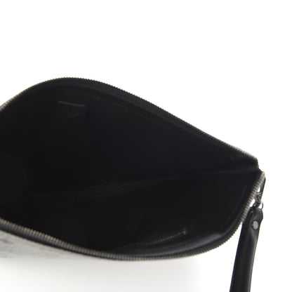 MCM Metallic Visetos Large Stark Wristlet Pouch Silver 5 of 7