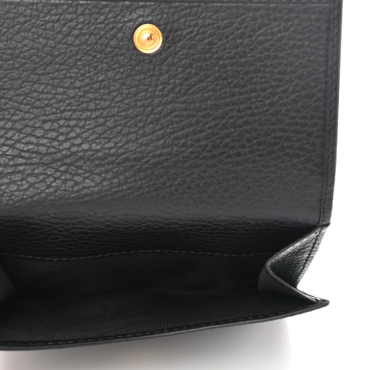 Dollar Calfskin Double G French Flap Wallet Black